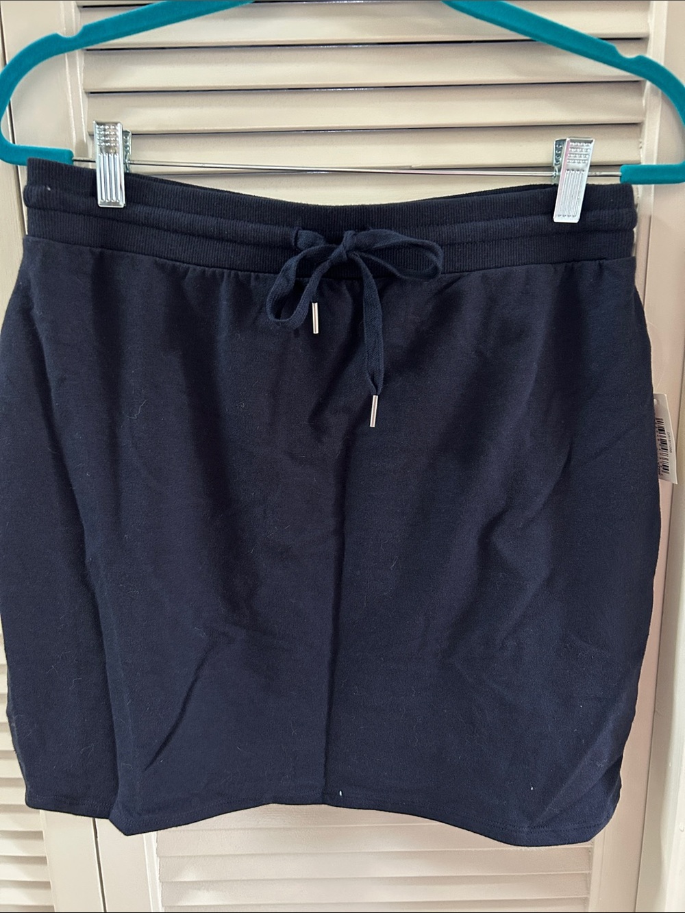 Daily Ritual Navy Knit Drawstring Waist Skirt